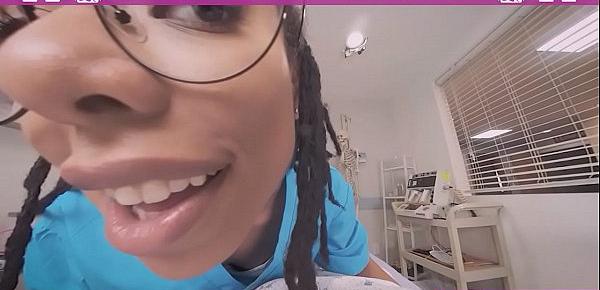  VRBangers.com-Hot Ebony Nurse fucking a Coma patient VR Porn
